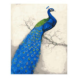 Maxbell Frameless DIY Oil Painting Paint By Number Acrylic Drawing Kit Peacock 1