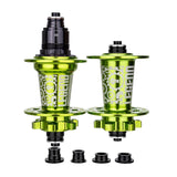 Maxbell Bicycle Front Rear Disc Brake Hubs Aluminium Alloy 32Hole Mountain Bike Hubs Green XD