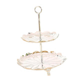 Maxbell 2 Tiered Cake Stand Cupcake Stand Tower Serving Tray Polished Elegant