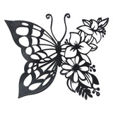 Maxbell Butterflies Wall Art Silhouette Wrought metal for Bedroom Fence Decoration 29.5cmx24cm