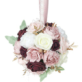 Maxbell Bridal Bouquet Handmade Silk Flower for Home Décor Valentine'S Day Church