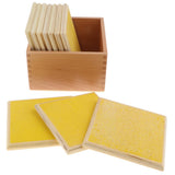 Maxbell Sensorial Montessori Material - Touch Boards w/ Box Bbay Developmental Toy