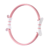 Maxbell Pilates Resistance Ring Yoga Circle Dual Handles Training for Fitness Thighs Pink