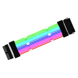 Maxbell Extension RGB Cable PSU Extension Cable Set PCIe Cable for Computer PC Black 24PIN