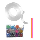 Maxbell Double Sided Tape Clear 3cm Width DIY for Relax Birthday Gift Party 200cm