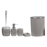 Maxbell 5x Bathroom Accessories Set Soap Dish Soap Dispenser Housewarming Gift Gray