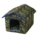 Maxbell Waterproof Outdoor Pet House Sleeping Bed Nest for Stray Cat Kitten Green M