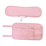 Maxbell Castor Oil Pack Compress Adjustable Flannel Anti Oil Leak for Waist and Neck Pink Button Strap