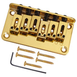 Max 6 String Guitar Roller Saddle Bridge Tailpiece for Electric Guitar Gold