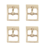 Max 4pcs Center Bar Buckles Pin Single Prong Belt Buckle DIY Accessories Gold