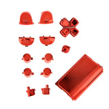 Maxbell Red-Chrome Plating Buttons Housing and Touchpad for PS4 Controller Shell Protection Easy Install