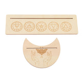 Maxbell Wooden Card Stand Card Display Holder Card Altar Stand for Table Decoration A Wood Color