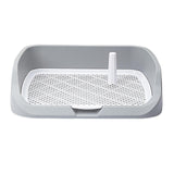 Maxbell Portable Dog Toilet Puppy Potty Tray Mesh Grids Indoor Puppy Pee Tray Bedpan Grey
