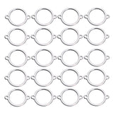 Maxbell 20Pcs Round Circle Connector Charms Pendants Beads Charms Pendants for Crafting, Jewelry Findings Making