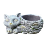 Maxbell Balcony Flower Pot Sleeping Cat Planter for Home Office Desk Decor Versatile Right