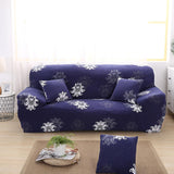 Max Elastic Sofa Cover 4 Sizes Sapphire Blue 3-Seater Elegant Bloom