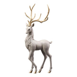 Maxbell Creative Reindeer Ornament Figurine Craft Elk Sculpture Bedroom Desk Gold Antler Standing