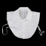 Maxbell Women's Fake Half Shirt Blouse Detachable Collar White