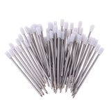 Max Pack of 50 1mm Nib Metal Rollerball Pen Gel Pen Sign Pen Refills,7cm blue