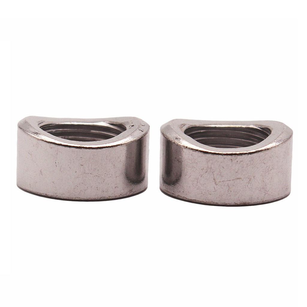 Max Maxb 2 Pieces Stainless Steel O2 Oxygen Sensor Exhaust Bung Nut M18x1.5mm Threads