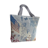 Maxbell Women Canvas Tote Bag Shoppers Bag Lightweight Underarm Bag with Zipper Style B