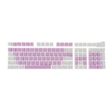 Maxbell Keycaps Set Backlit Two Color Key Caps for Mechanical Keyboards 980K 87 Keys White,Light Purple