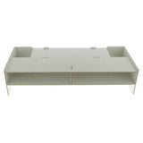 Max Computer Monitor Riser Speaker PC Laptop Screen Stand Desk Organizer  White