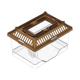 Maxbell Small Turtle Tank Small Fish Tank with Handle and Cover for Hermit Crabs