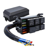 Maxbell Fuse Relay Box Waterproof Fuse Block and Relay Box for Car Marine Truck 24V 4Pin