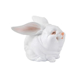 Maxbell Easter Mini Bunny Figurines Little White Rabbit Micro Landscape for Birthday Small