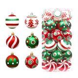 Maxbell Hanging Christmas Balls Decoration Balls Pendant for Outdoor 30pcs Multicolor