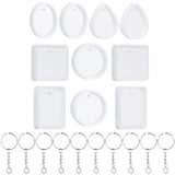 Maxbell 20Pcs DIY Keychain Pendant Casting Silicone Mould Kit 5 Styles Earring