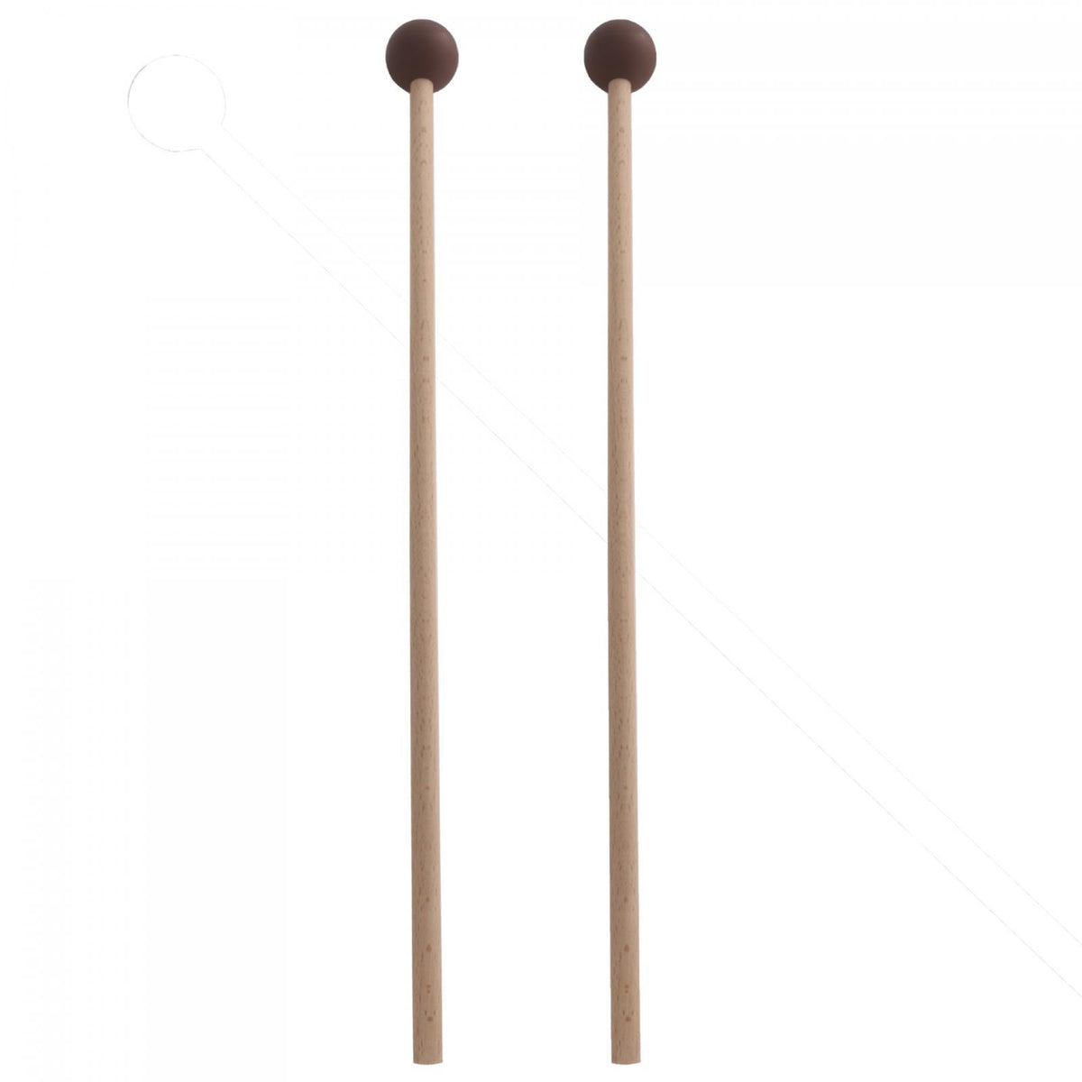 Maxbell 2Pcs Marimba Hammer 15.55'' Rubber Head Bells Wood Mallets Percussion Sticks coffee
