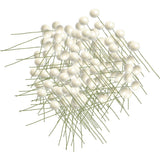 Maxbell 100 Pieces Mini Berries Artificial Foam Flower Fruit Stamens Decor White