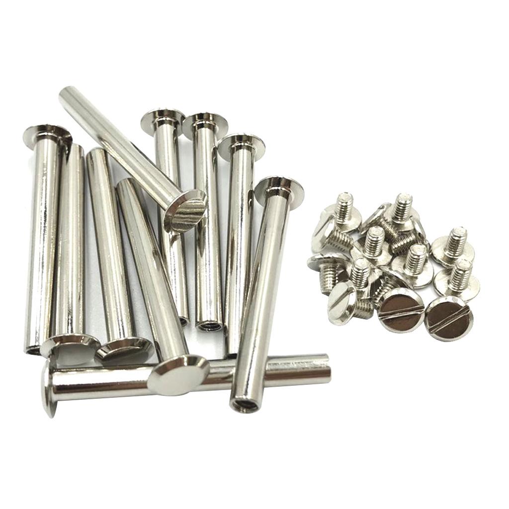Max Maxb 10 Sets Posts Binding Screwback Rivets for Scrapbook Booking Binding 10x40mm