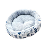 Maxbell cat Dog Bed Kitten Hut 45cm Round Plush for Indoor Cats Small Pets White Cat