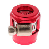 Max AN8 Car Fuel Oil Water Hose Pipe End Finisher Clamp Clip Aluminium Red