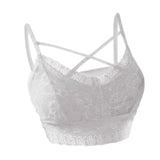 Max Lady Sexy White Lace Bra Naked Back Bralette X Form Women Bra Sleepwear XXXL