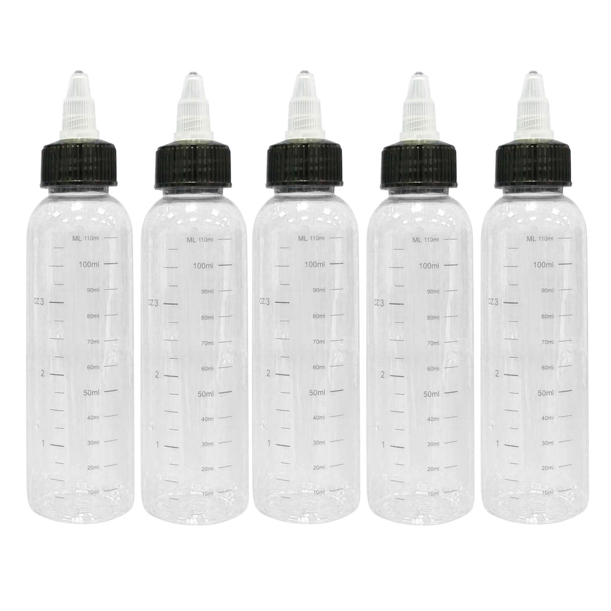 Maxbell 5pcs 30/60/100/120/250/500ml Tattoo Ink Bottle with Twist Cap + Scale  120ML