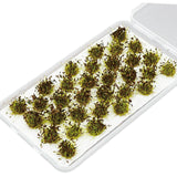 Maxbell 32Pcs Miniature Flower Cluster for DIY Model Sand Layout Model Decoration Withered Green