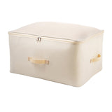 Maxbell Clothes Storage Bag Quilt Storage Bags with Zippers for Blanket Bedding Standard Beige