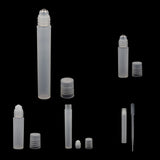 Max 10 Pieces Empty Refillable Makeup Perfume Roll On Bottles with Pipettes 5ml