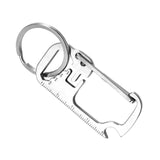 Maxbell Multifunctional Keychains Multitool Key Chain Keyring Women Men Silver