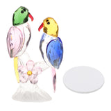 Maxbell Maxbell Crystal Parrot Statue Bird Figurine Animal Model for Living Room Home Decor Pink