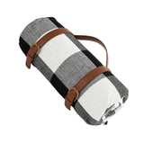 Maxbell Picnic Blanket Accessories for Friends Lawn with PU Leather Carrier Handle B 200cmx200cm