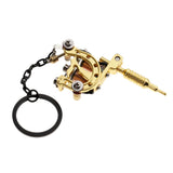 Max Alloy Tattoo Gun Keychain Mini Tattooing Machine Necklace Pendant Decoration Gold 1