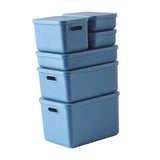 Maxbell Kids Storage Boxes Portable with Lid Cute Toy Box for Desktop Bedroom Home Blue