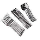 Maxbell 18pcs/lot Large Disposable Plastic Cutlery Set Forks Knives Spoons Silver