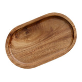 Maxbell Oval Acacia Wood Solid Serving Trays for Fruit Bread Snacks Plate Appetizers