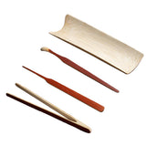 Max Tea Accessory Bamboo Tea Scoop Spoon Clip Tea Ceremony Utensil Set I- 4pcs